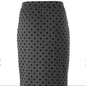 Elle ponte pencil dot pencil skirt
